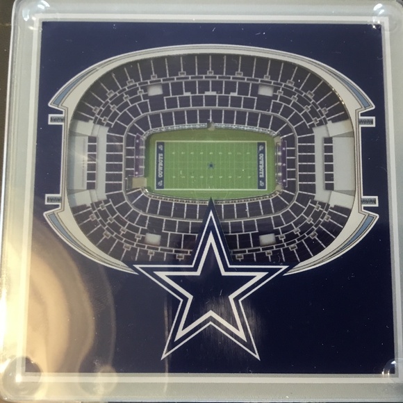 Dallas Cowboys NFL 3D Stadium Replicas Drink Coasters (2 Coasters Included) - Picture 2 of 5